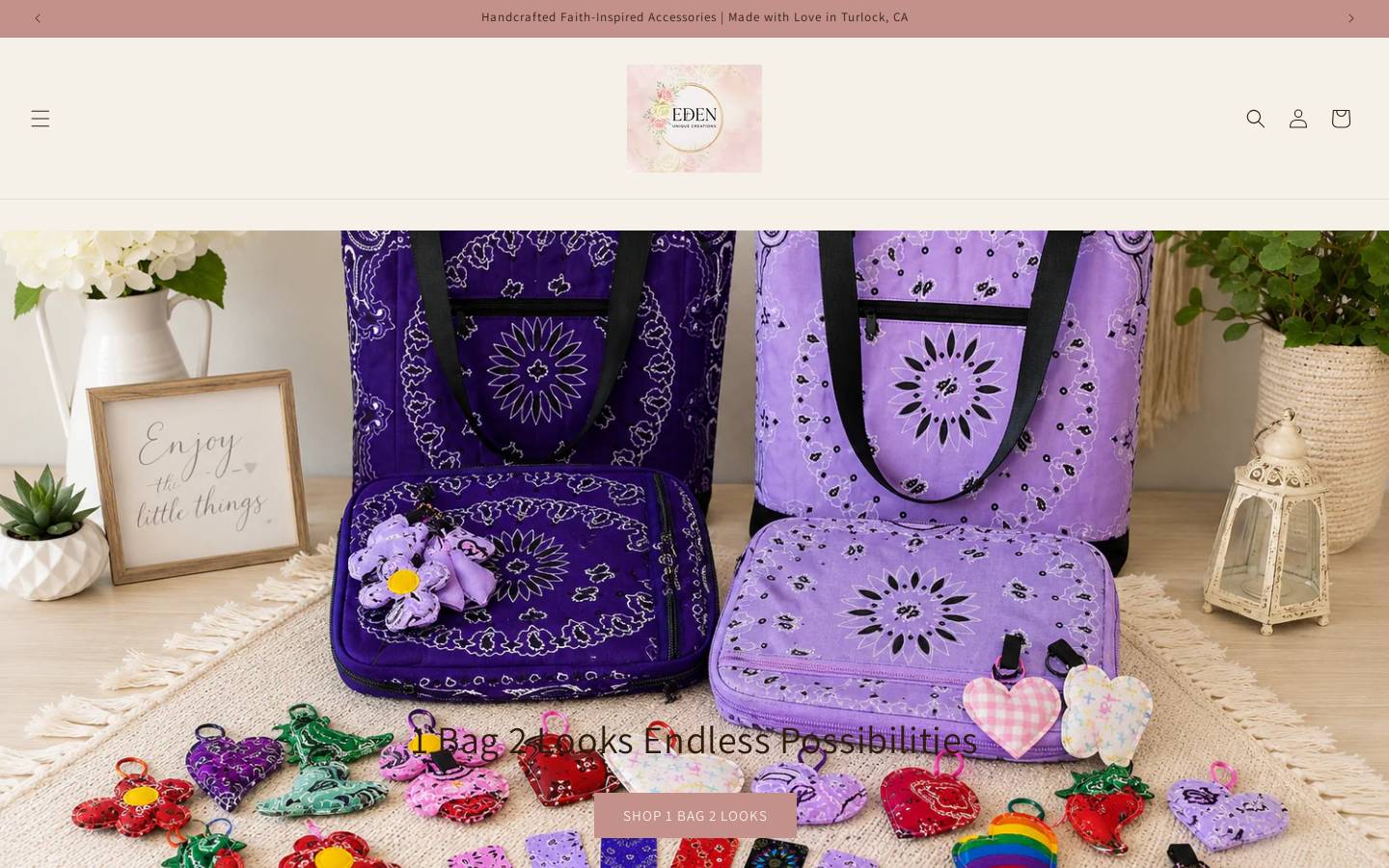 edenuniquecreations.com homepage screenshot