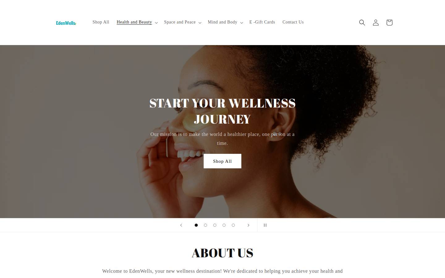 edenwells.co homepage screenshot