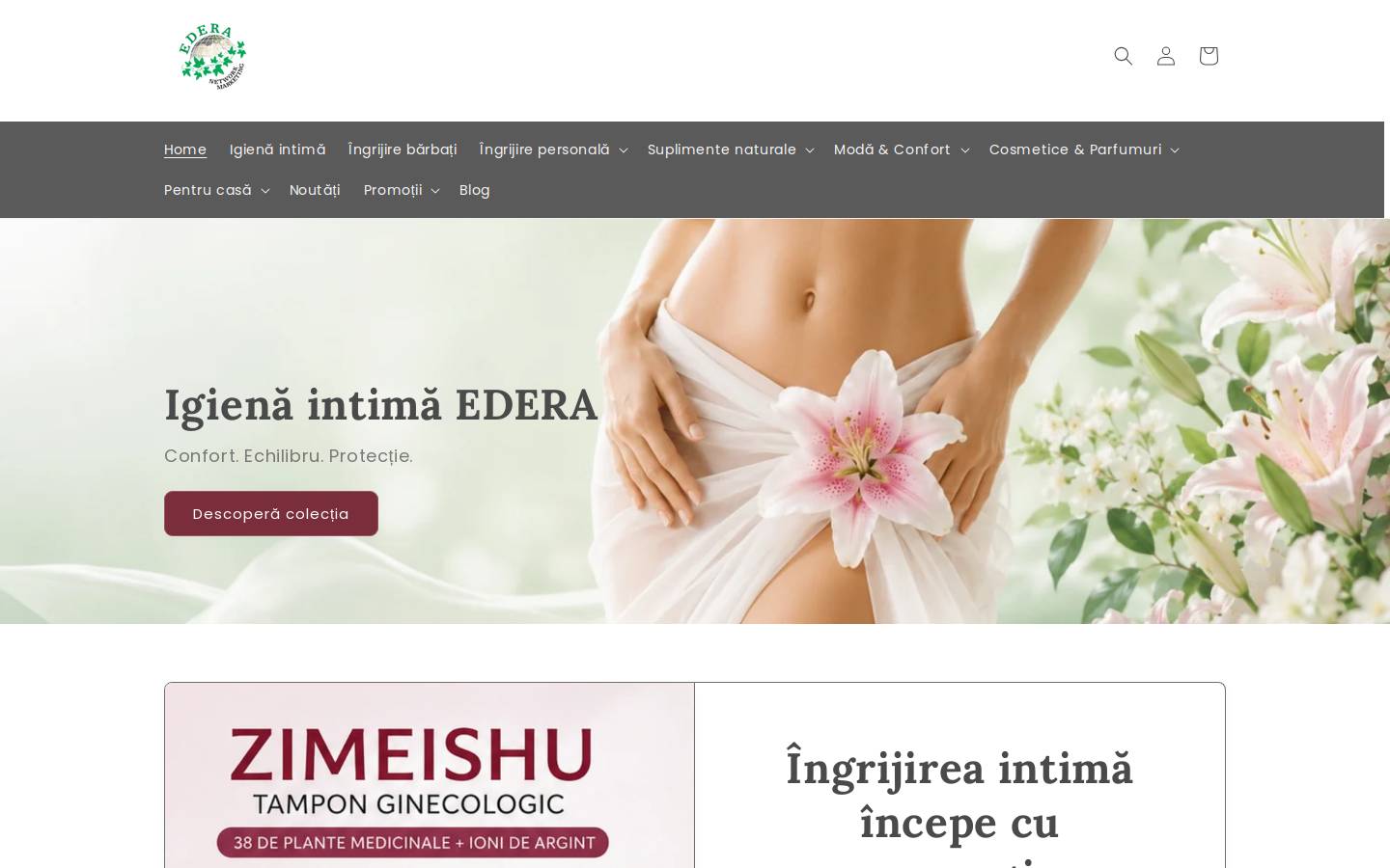 Edera homepage screenshot