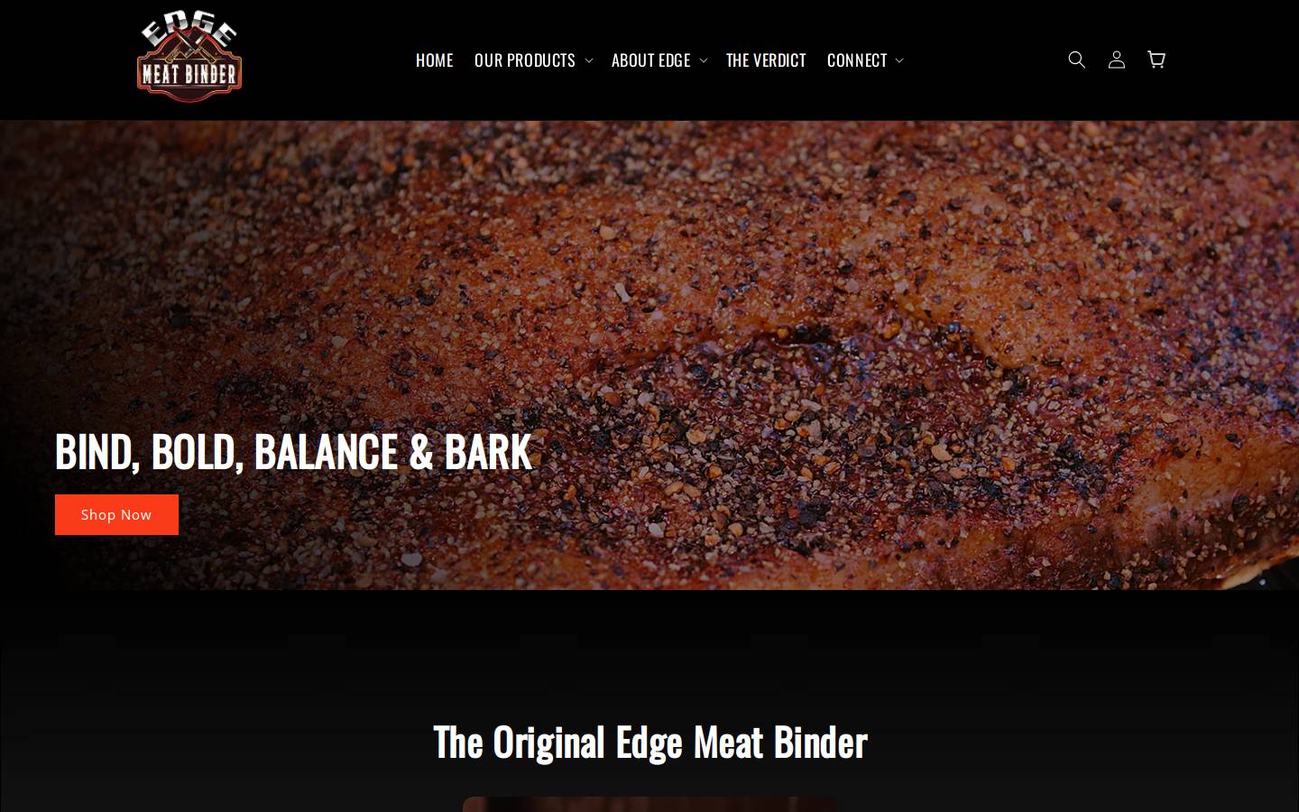 edgemeatbinder.com homepage screenshot