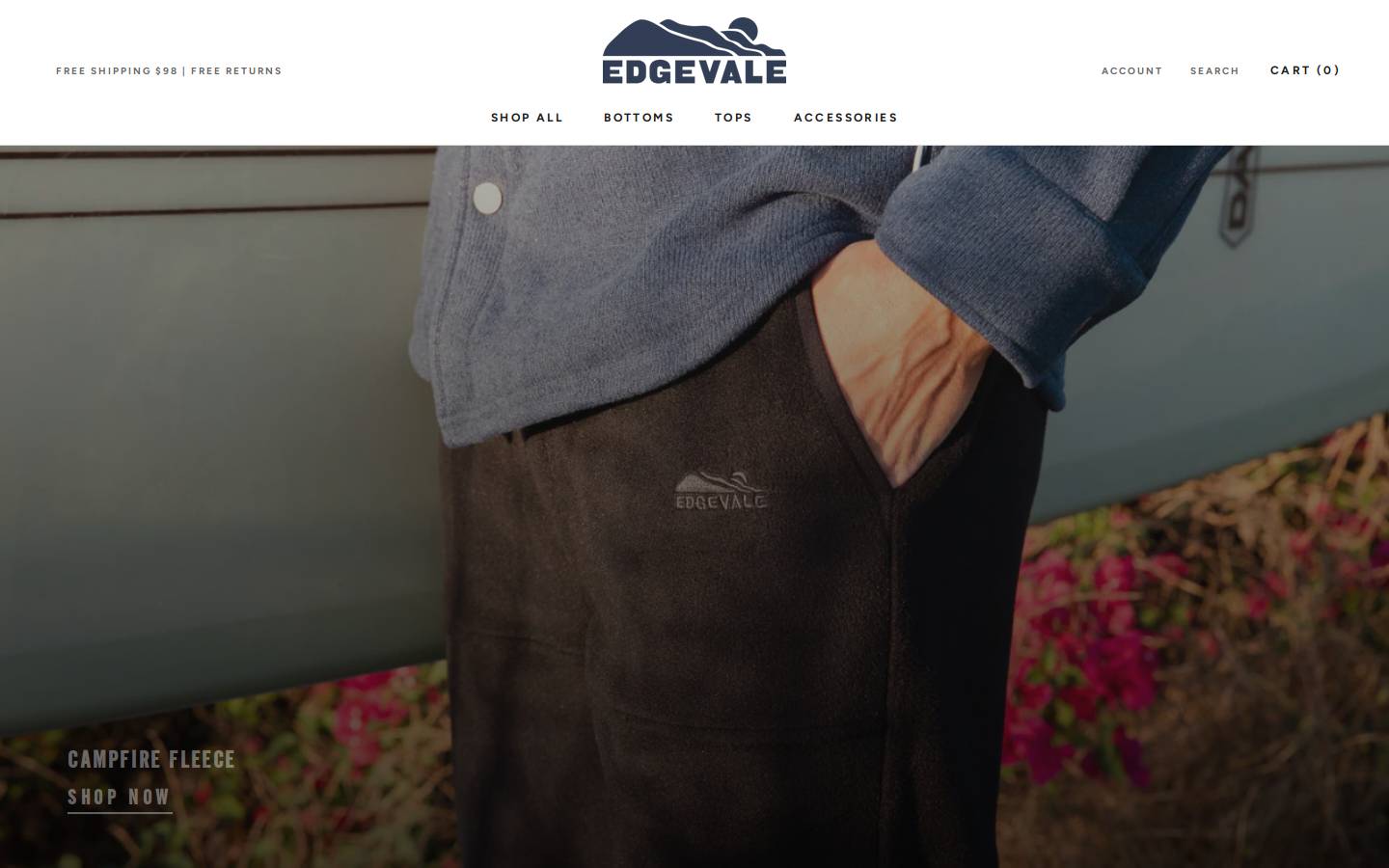 edgevale.com homepage screenshot