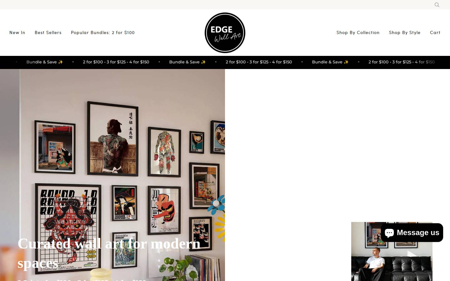 edgewallart.com.au homepage screenshot