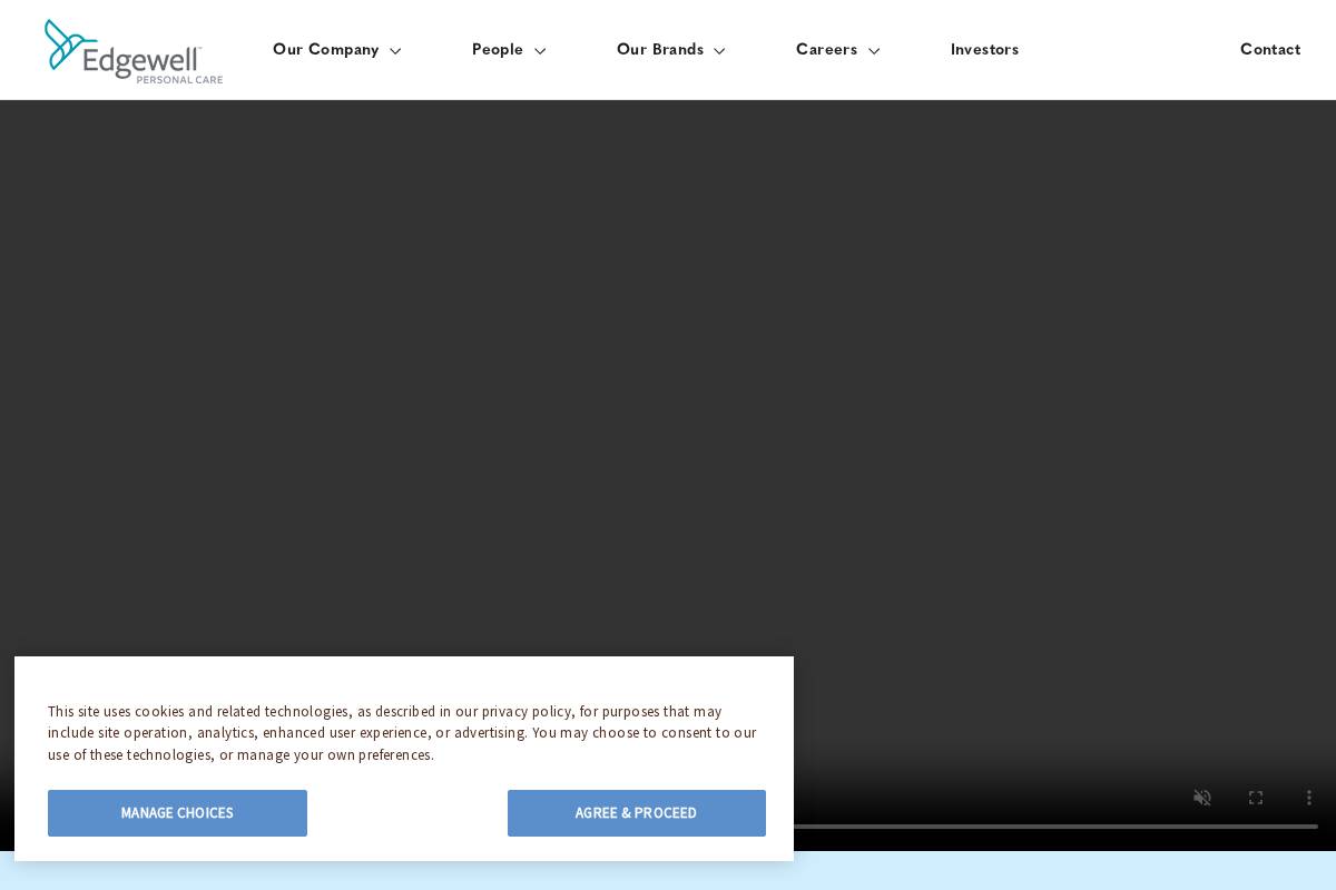 edgewell.com homepage screenshot
