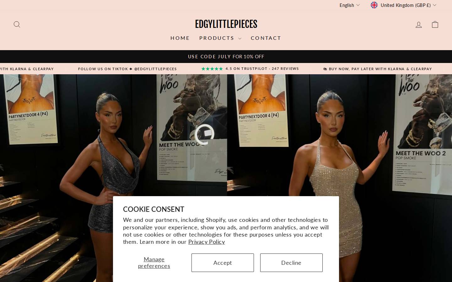 Edgylittlepieces homepage screenshot