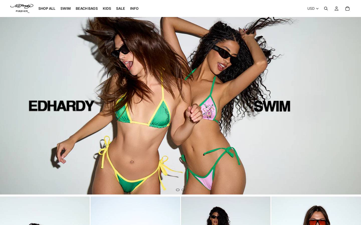 edhardyswim.com homepage screenshot