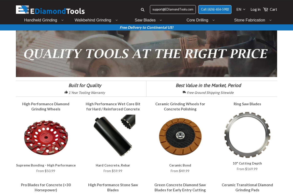 EDiamondTools homepage screenshot