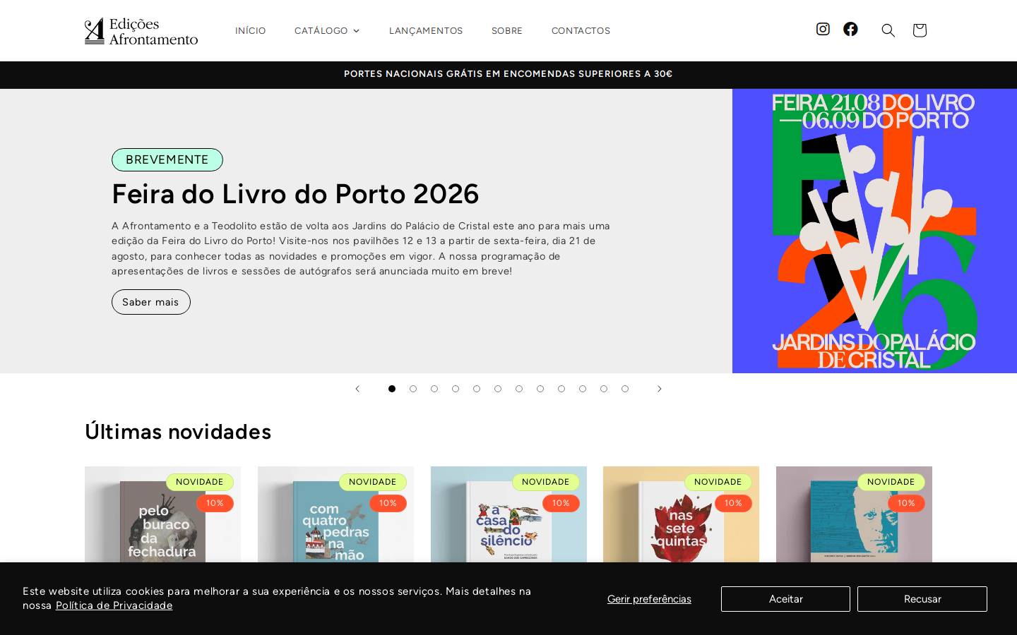 edicoesafrontamento.pt homepage screenshot