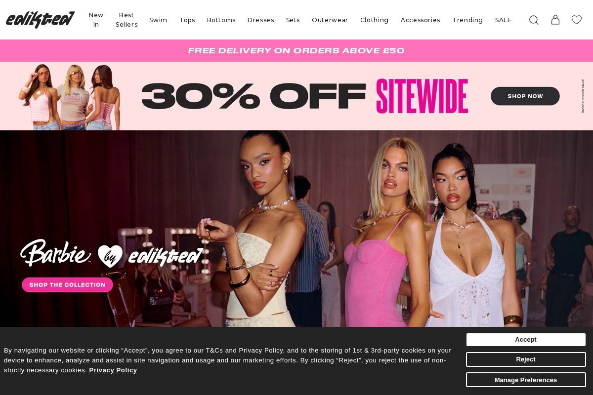 Edikted homepage screenshot