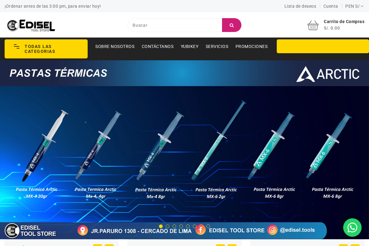 Edisel Tool Store homepage screenshot