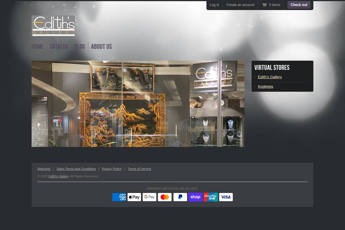 edithsgallery.com homepage screenshot