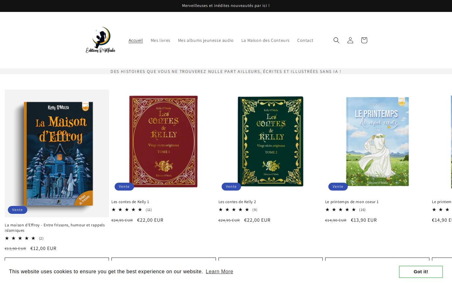 editions-omaila.com homepage screenshot
