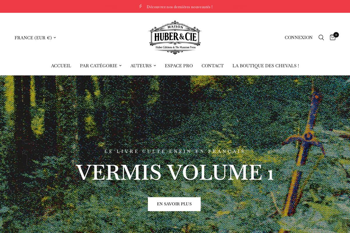 editionshuber.com homepage screenshot