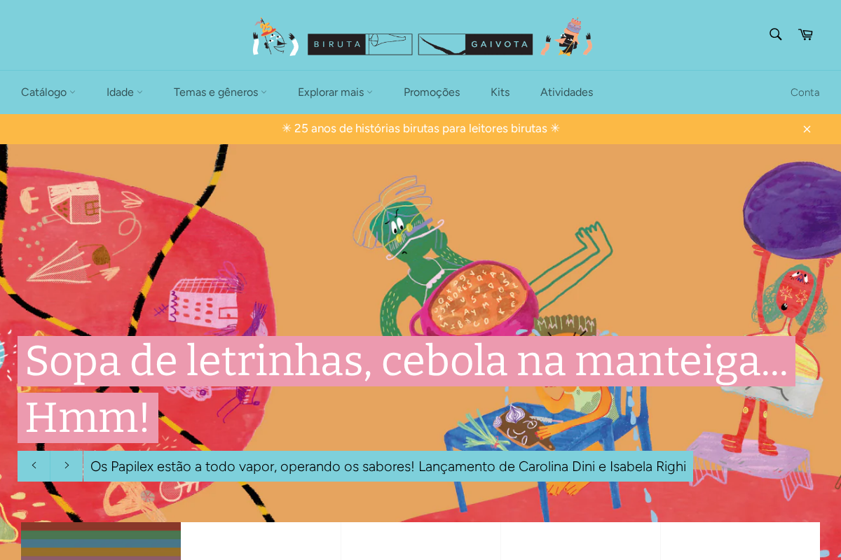 Editora Biruta homepage screenshot