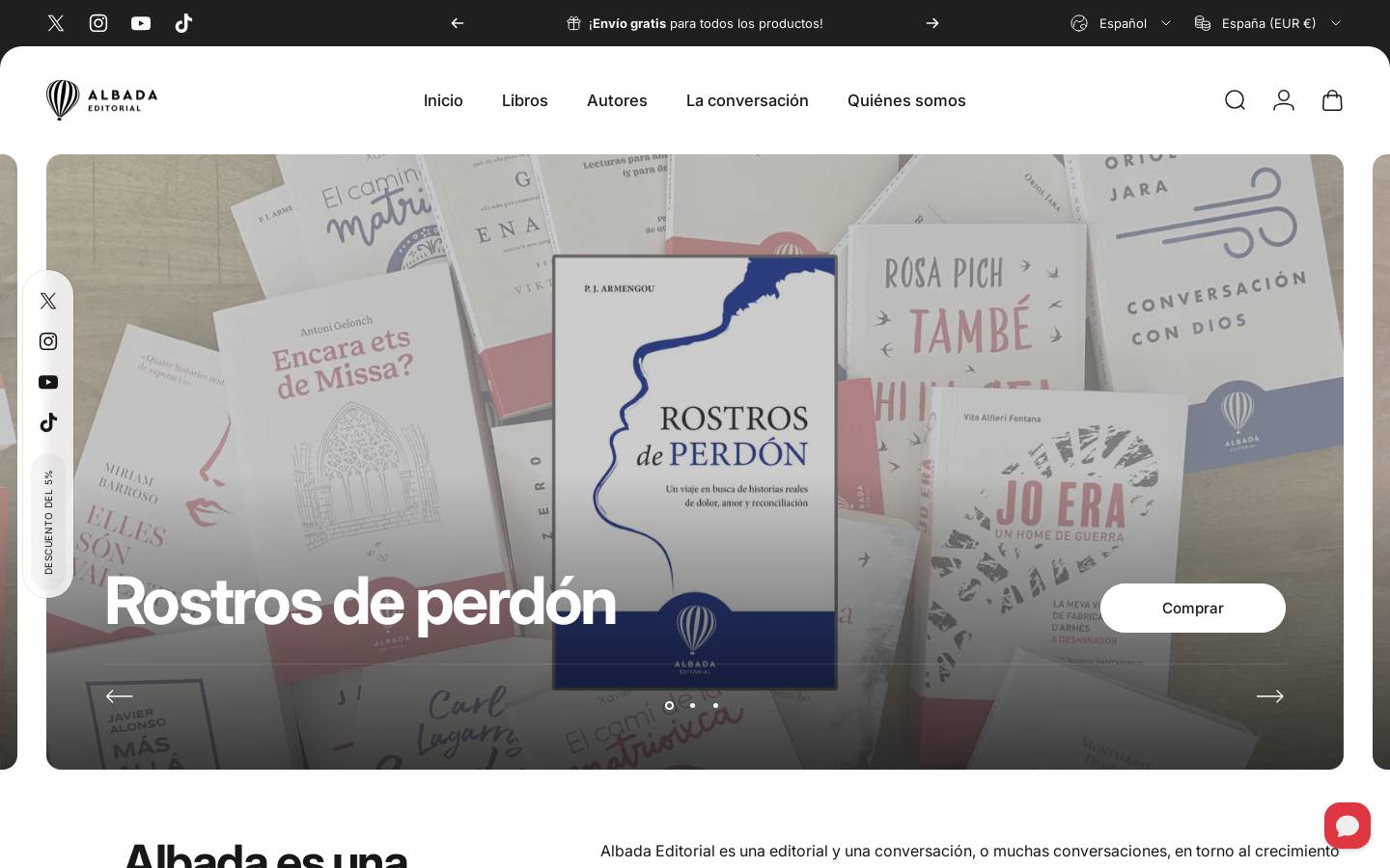 editorialalbada.com homepage screenshot
