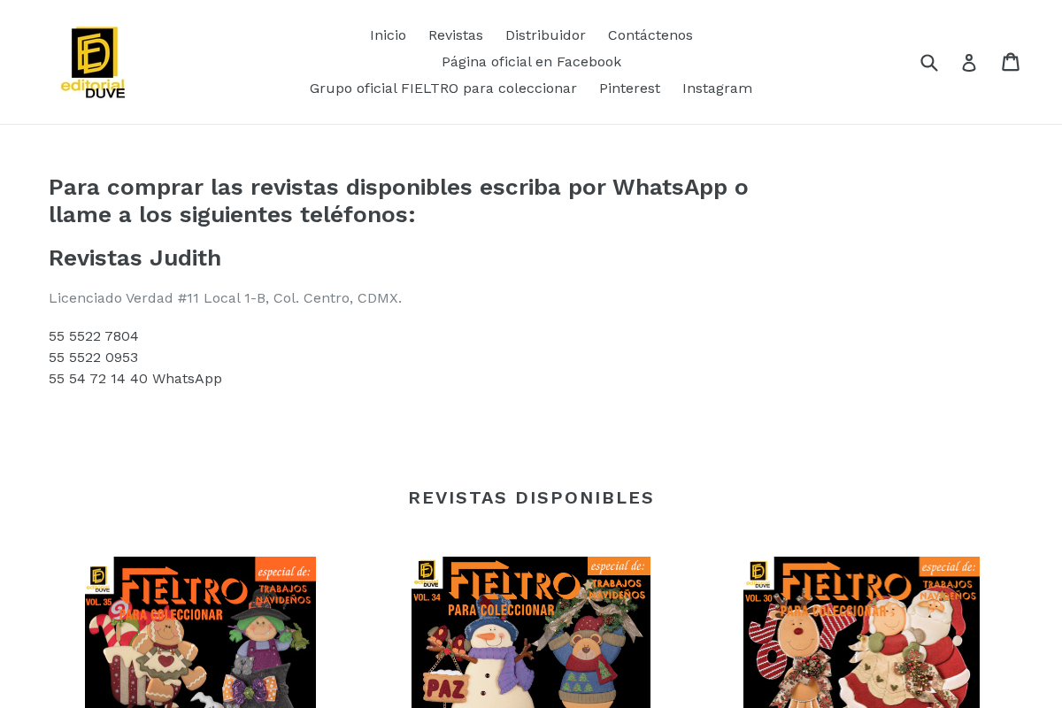 Editorial DUVE homepage screenshot