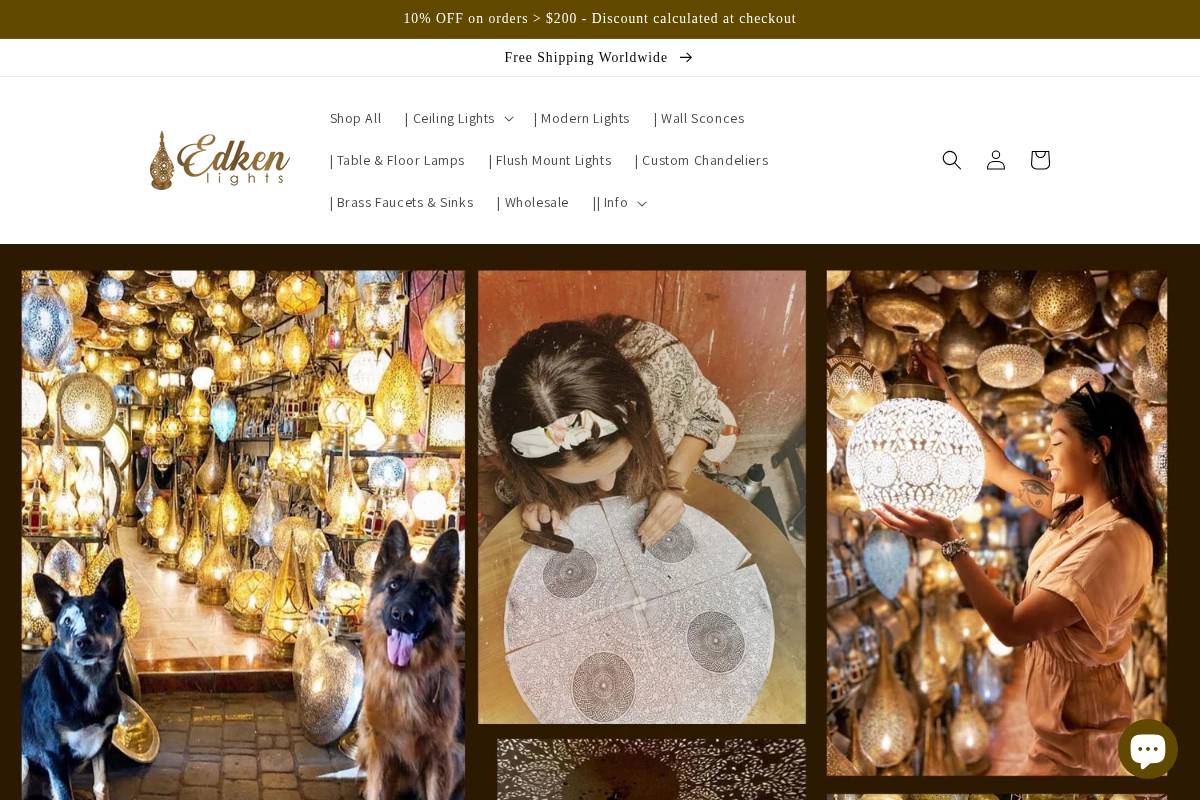 edkenlights.com homepage screenshot