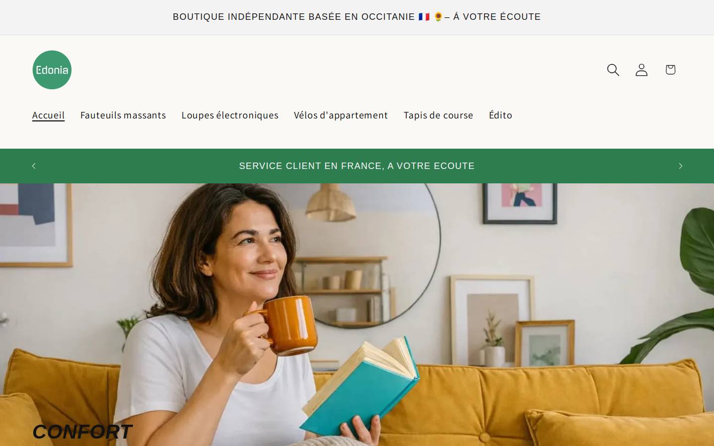 Edonia homepage screenshot