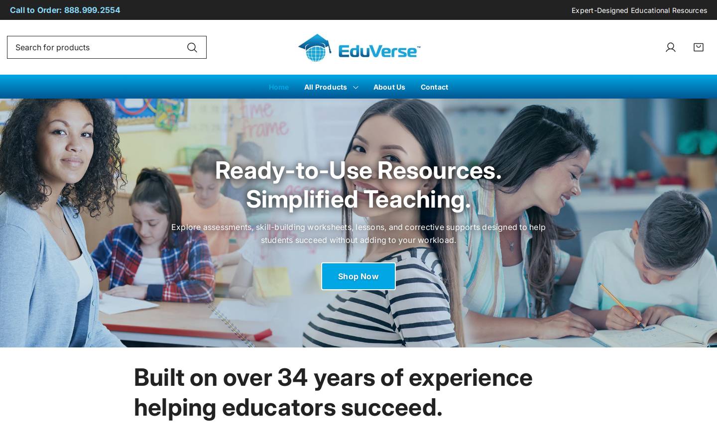 edu-verse.shop homepage screenshot
