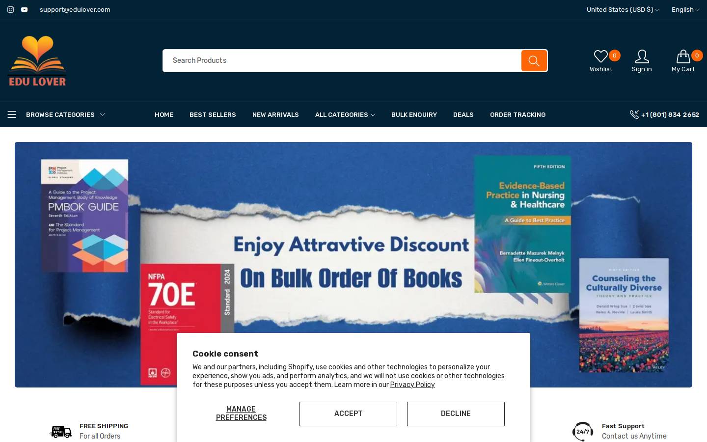 Edulover homepage screenshot