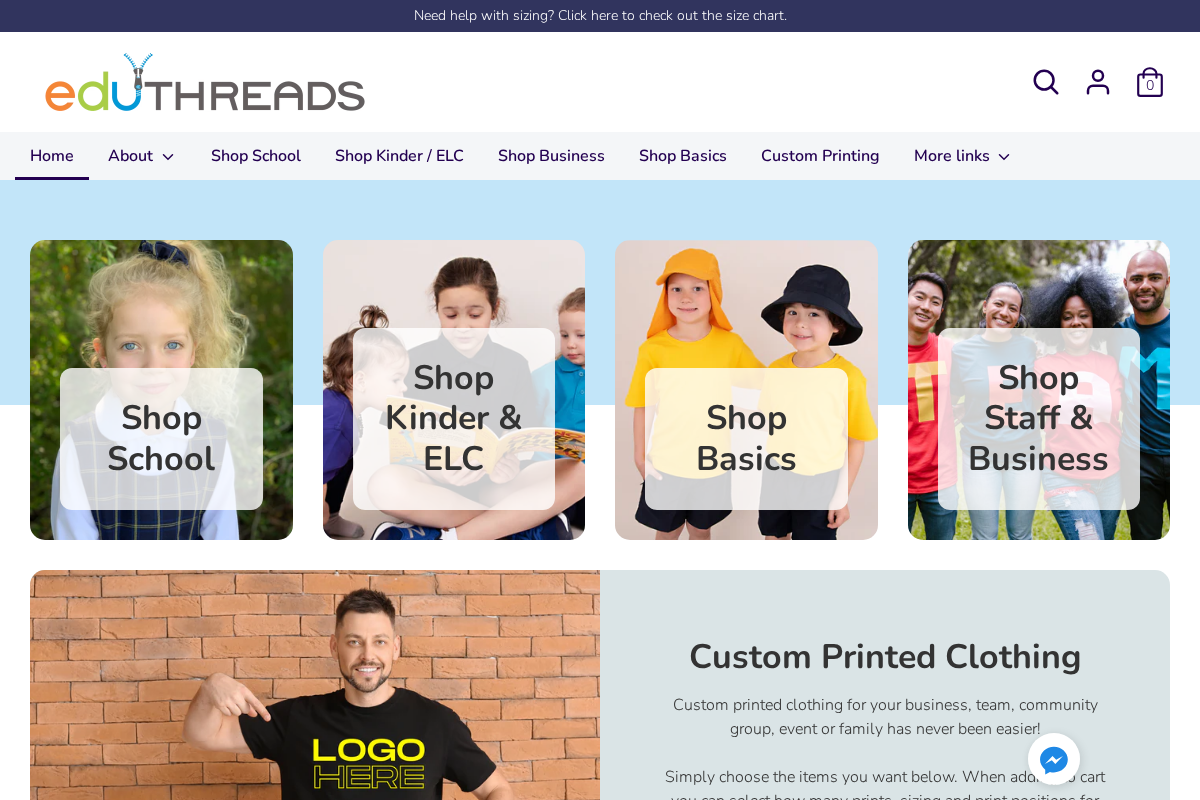 EduThreads homepage screenshot
