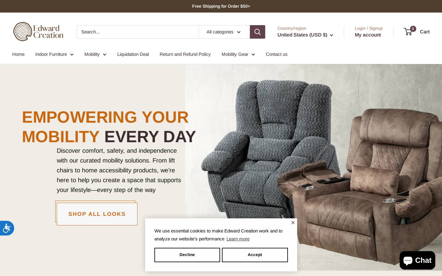 edwardcreation.com homepage screenshot