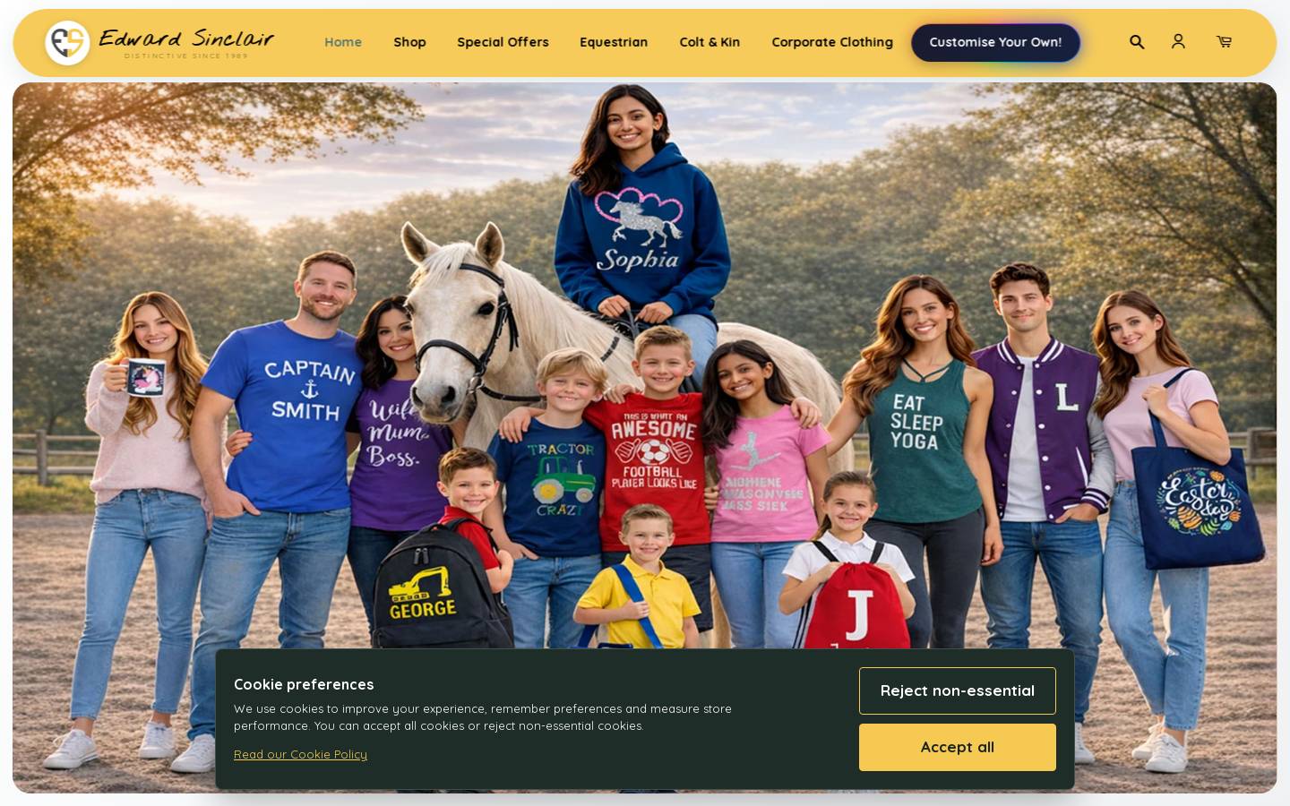 Edward Sinclair homepage screenshot