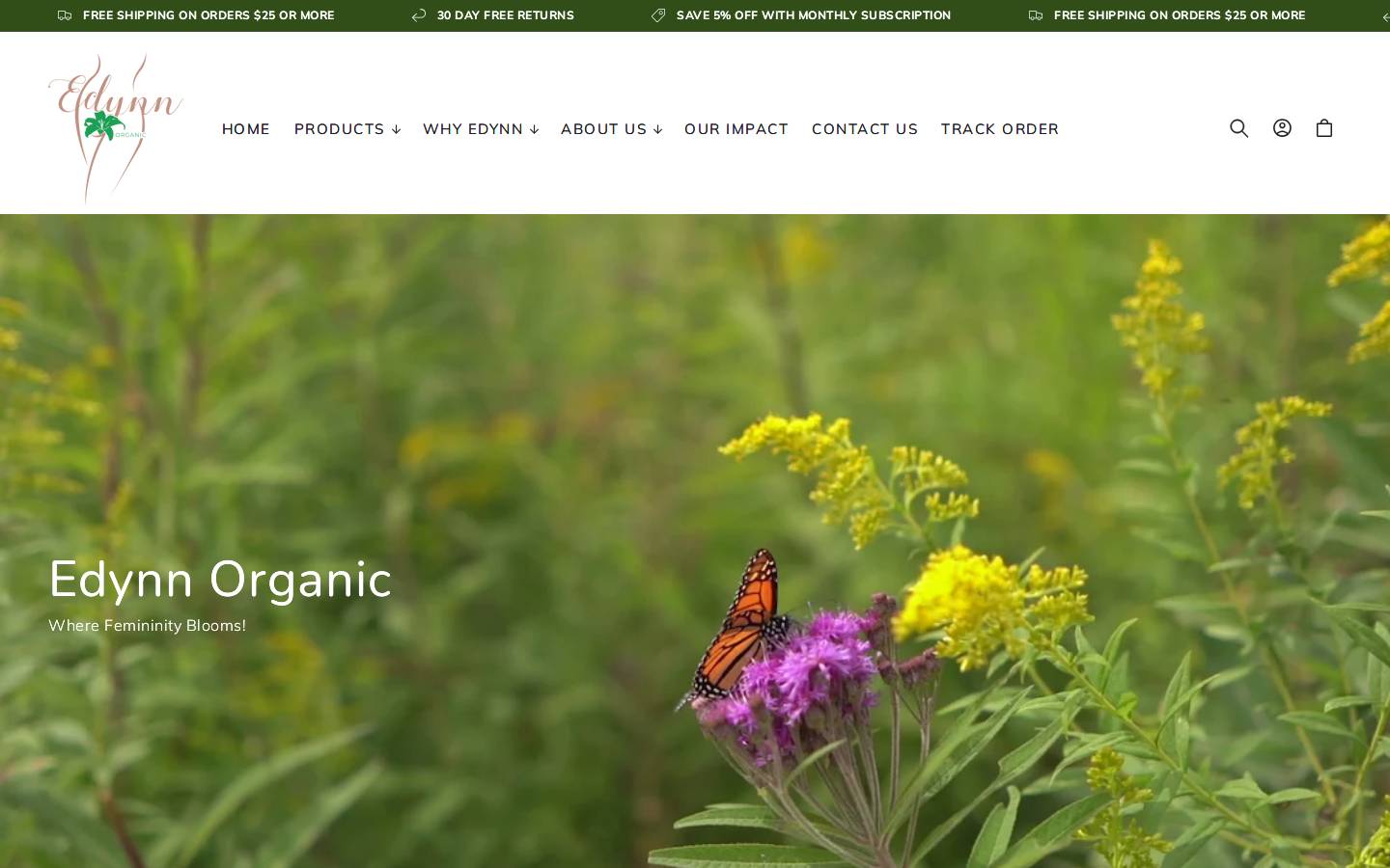 edynnorganic.com homepage screenshot