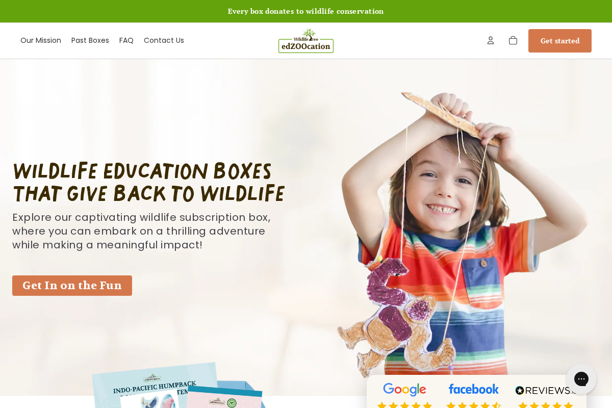 edZOOcation™ homepage screenshot