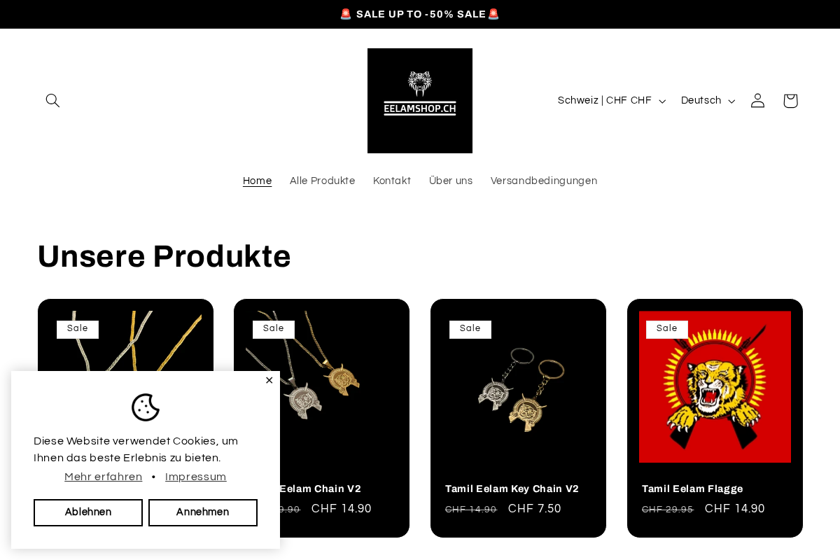 eelamshop.ch homepage screenshot