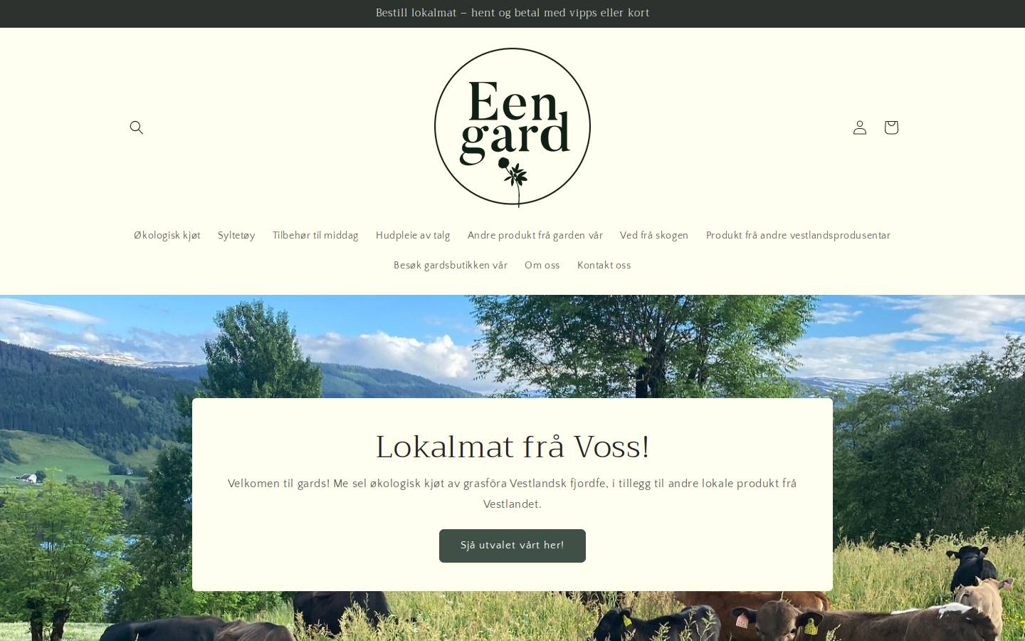 eengard.no homepage screenshot