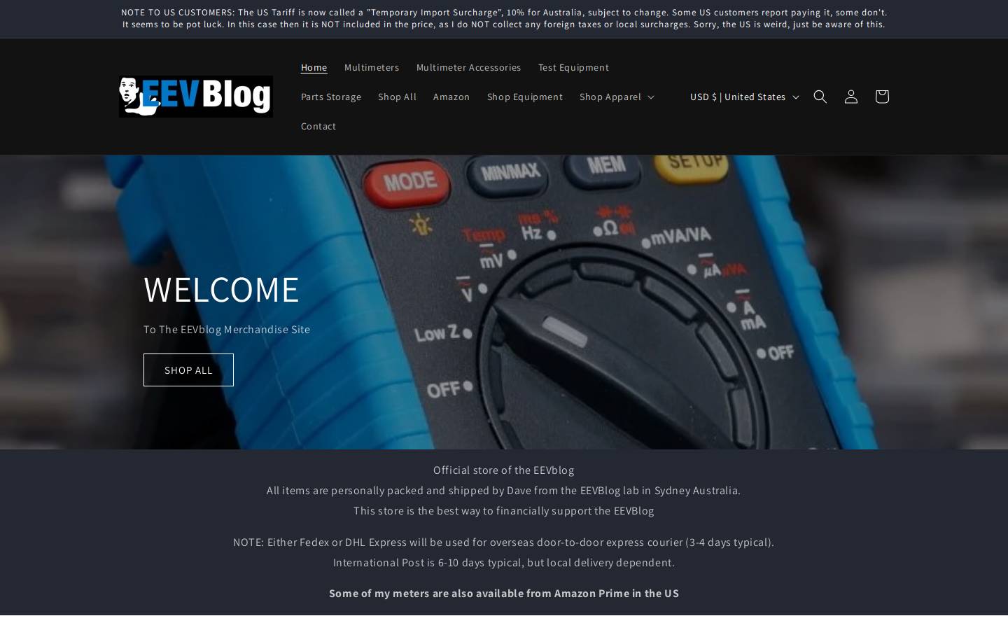 Eevblog homepage screenshot