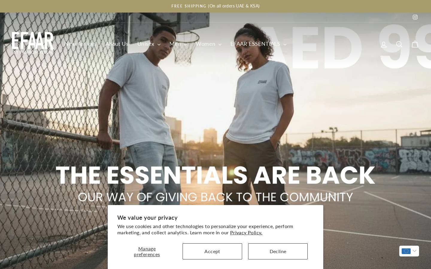 efaarvintage.com homepage screenshot