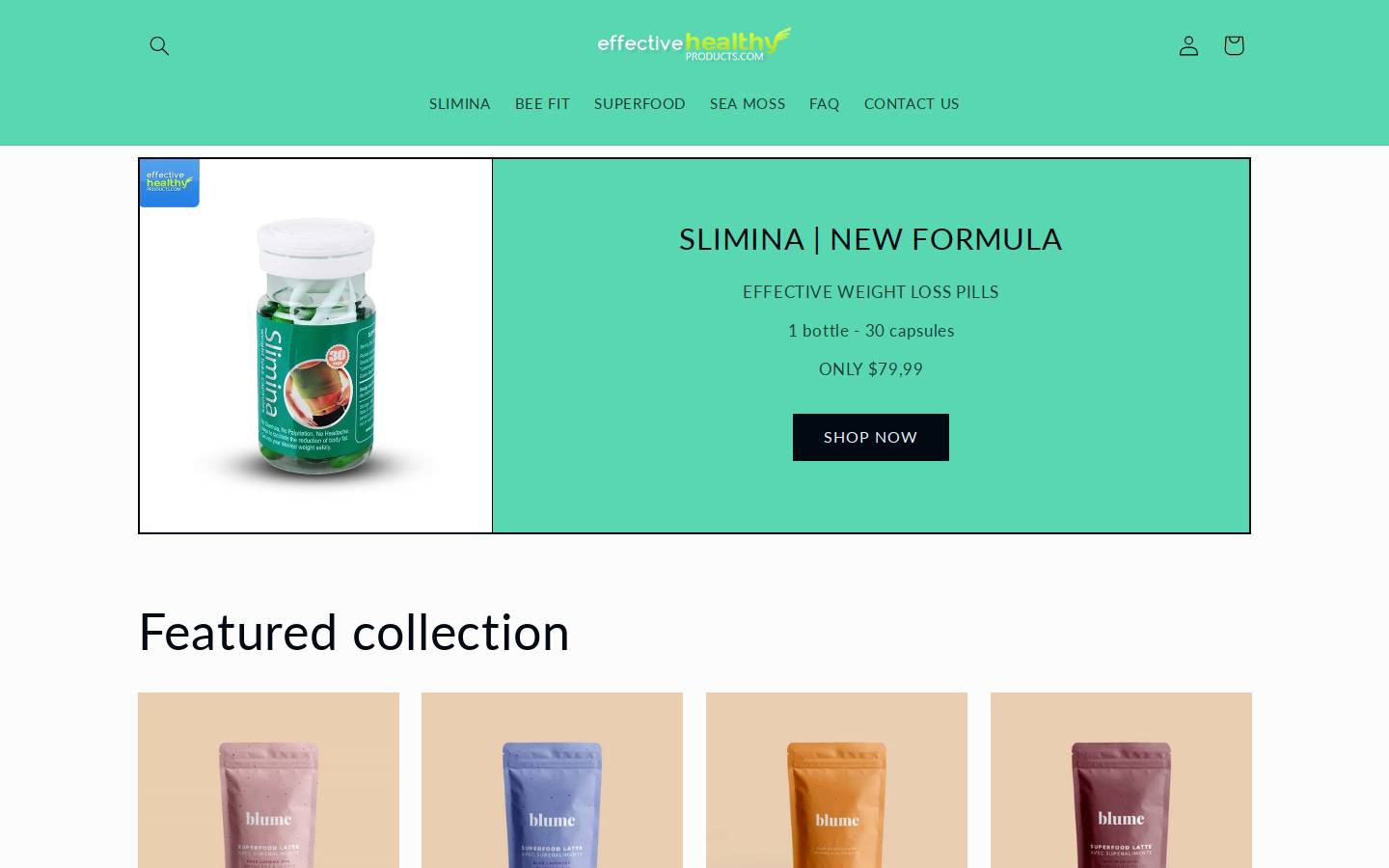 effectivehealthyproducts.com homepage screenshot