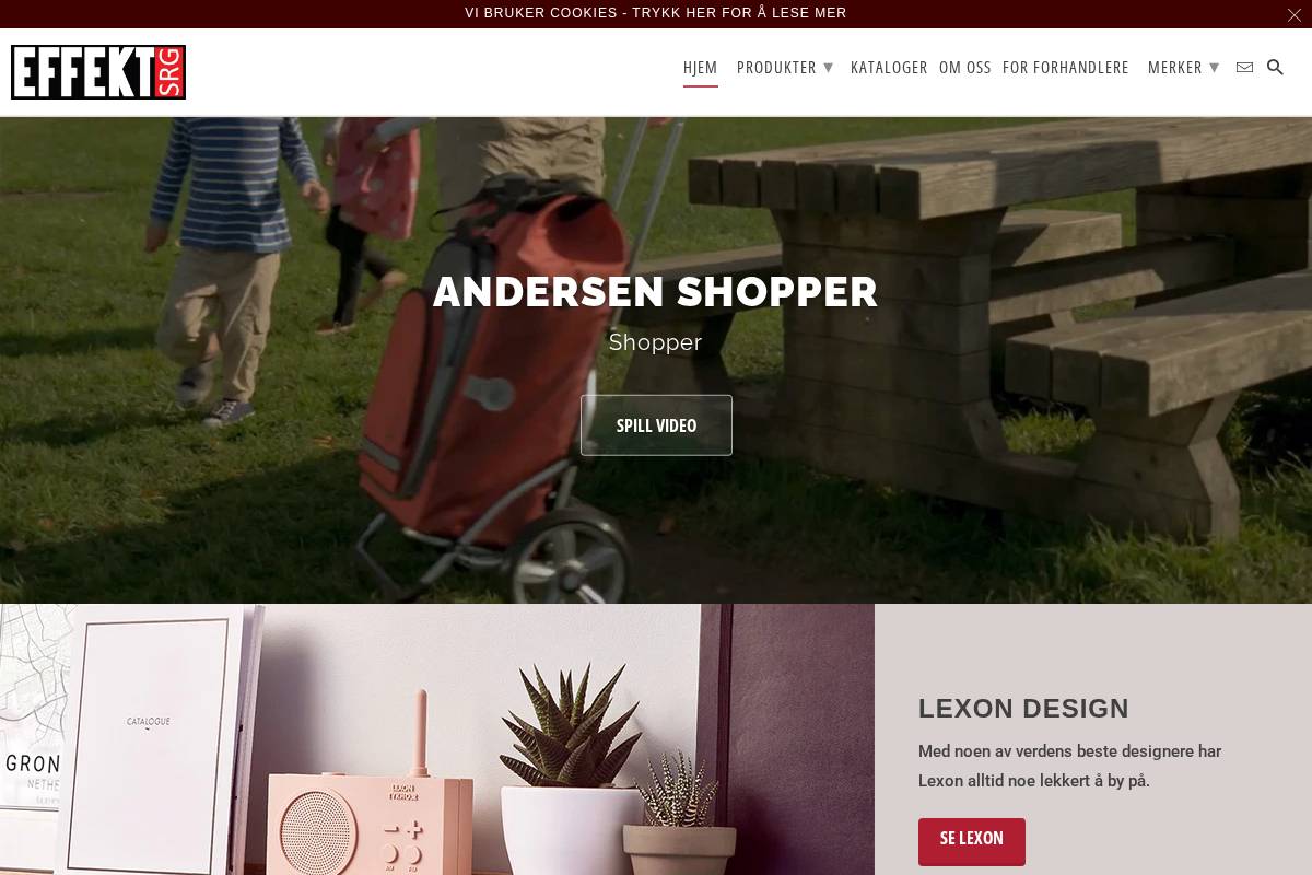 effektsrg.no homepage screenshot
