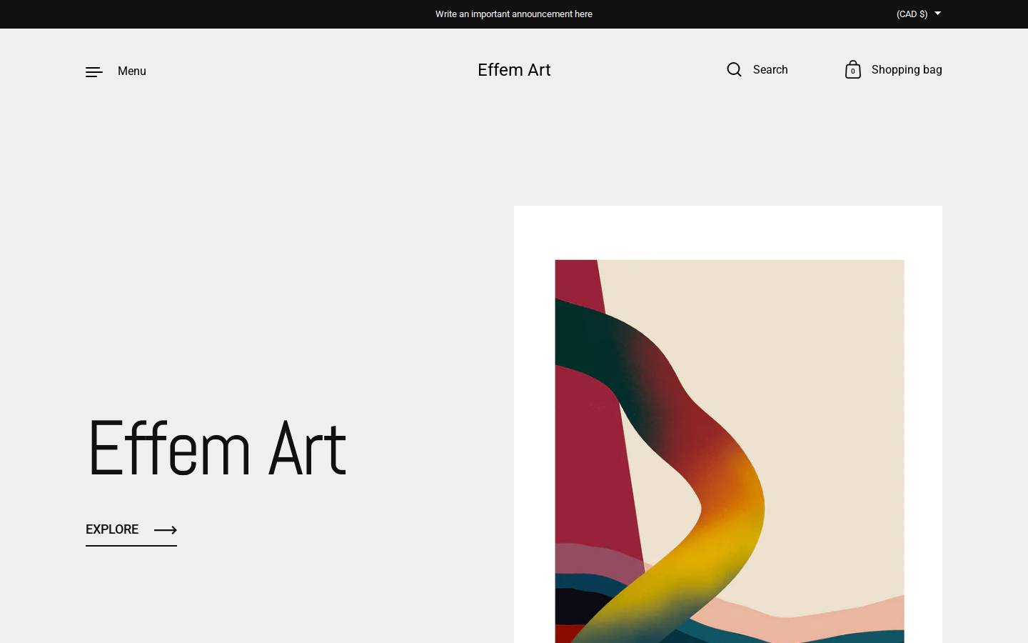 effemart.com homepage screenshot
