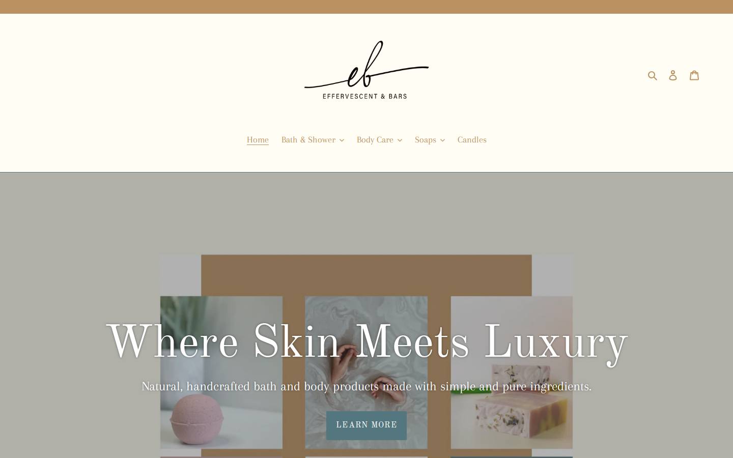 effervescentandbars.com homepage screenshot