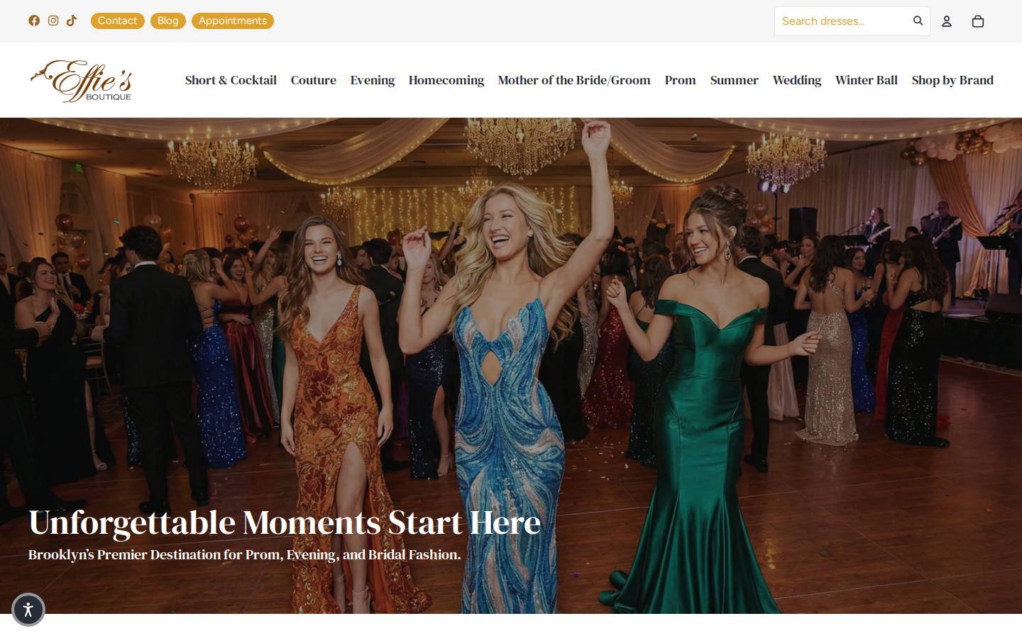 effiesboutique.com homepage screenshot