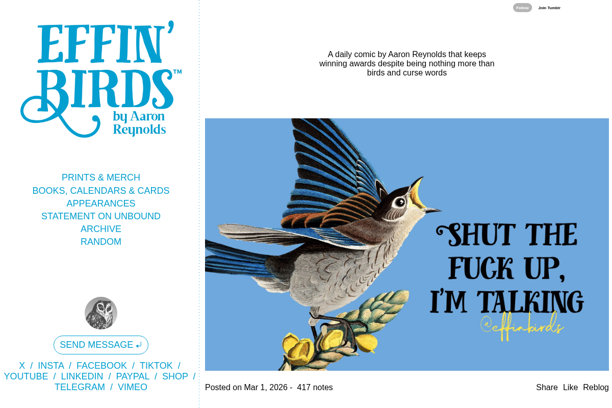 effinbirds.ca homepage screenshot