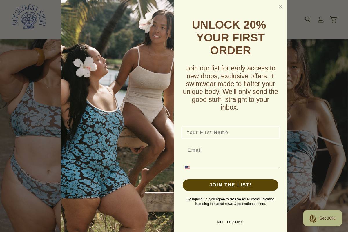 effortlesswim.com homepage screenshot