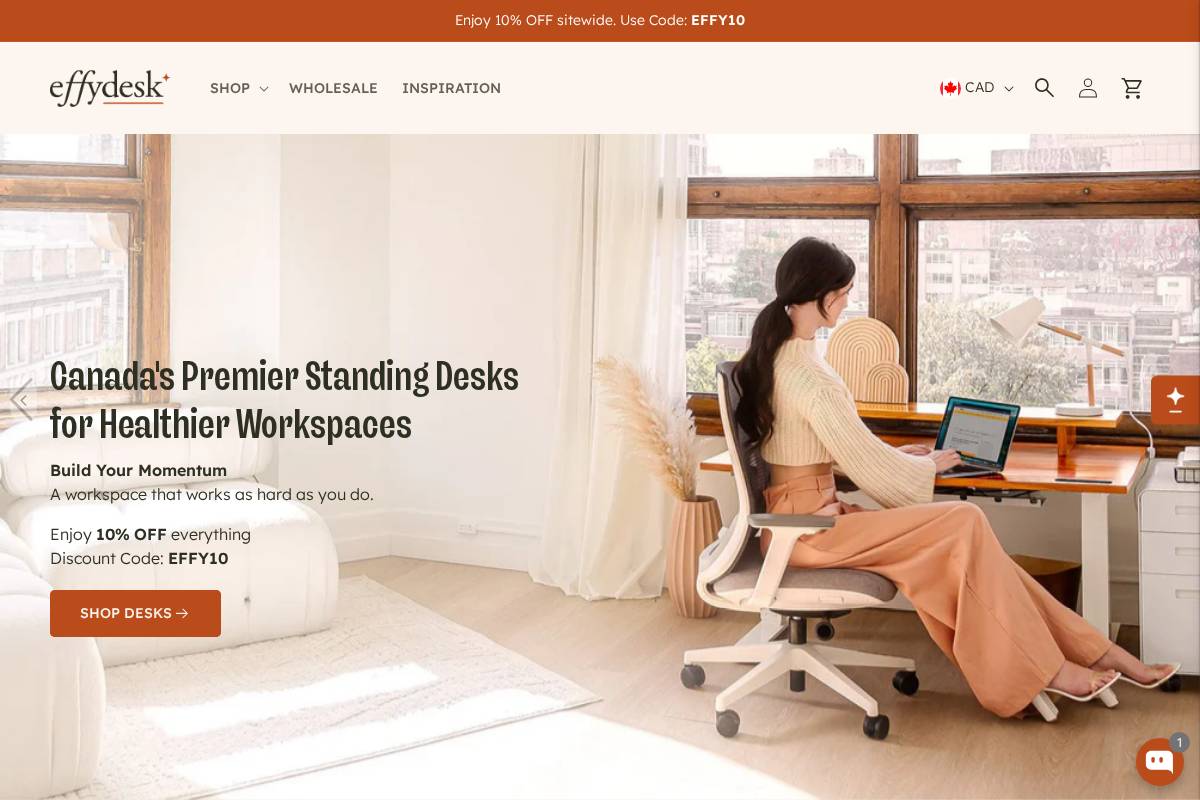 effydesk.com homepage screenshot