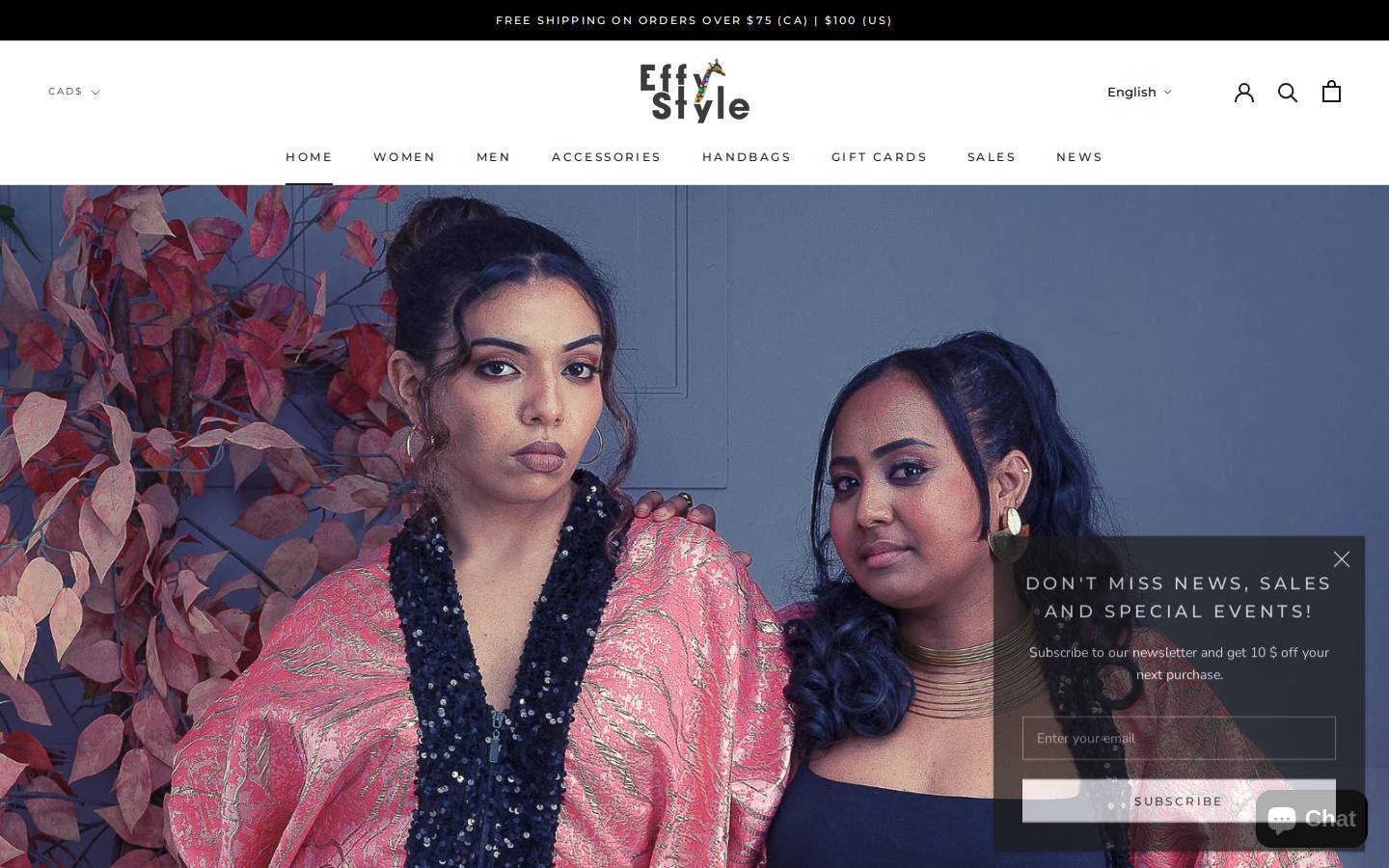 effystyle.com homepage screenshot