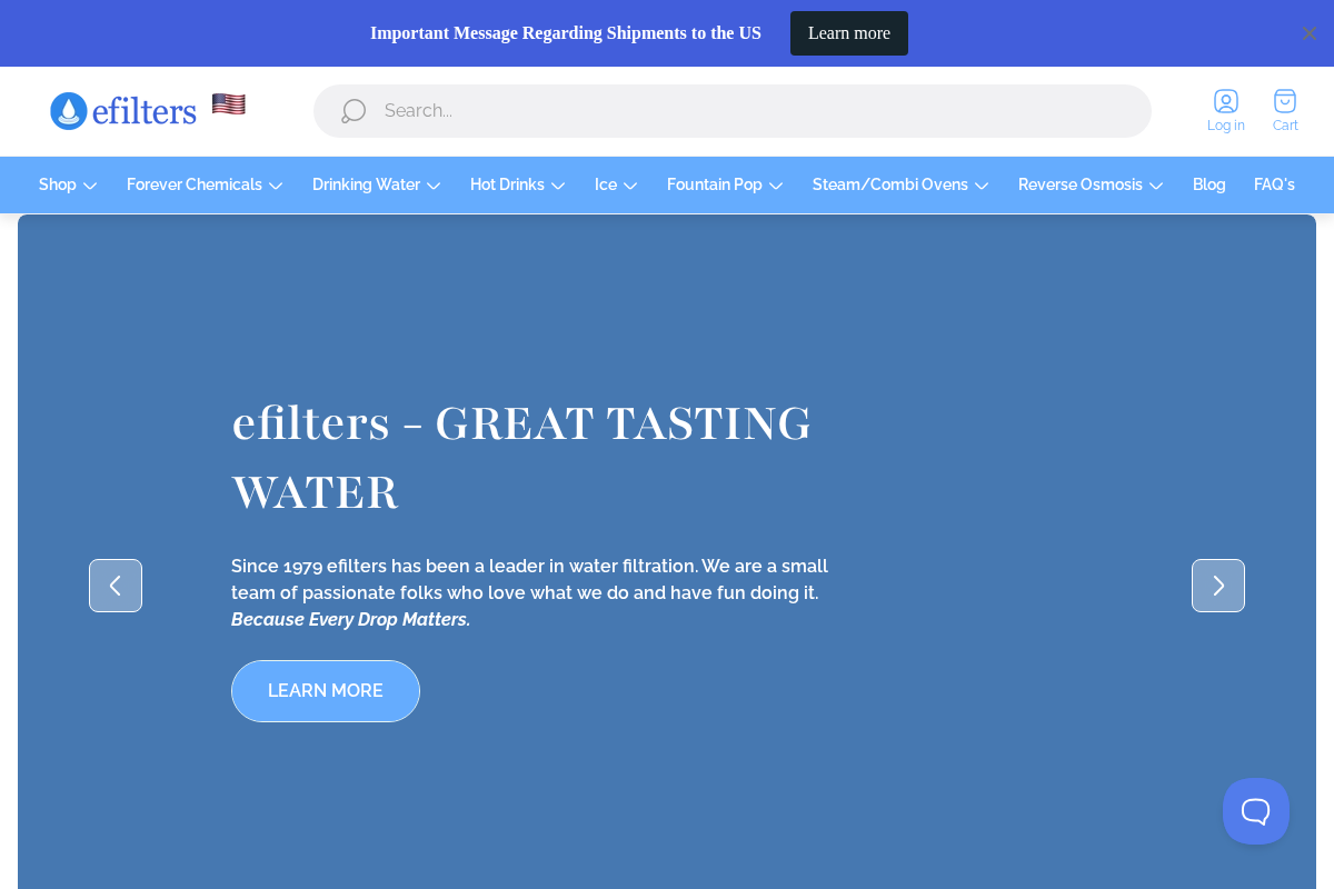 efilters.net homepage screenshot