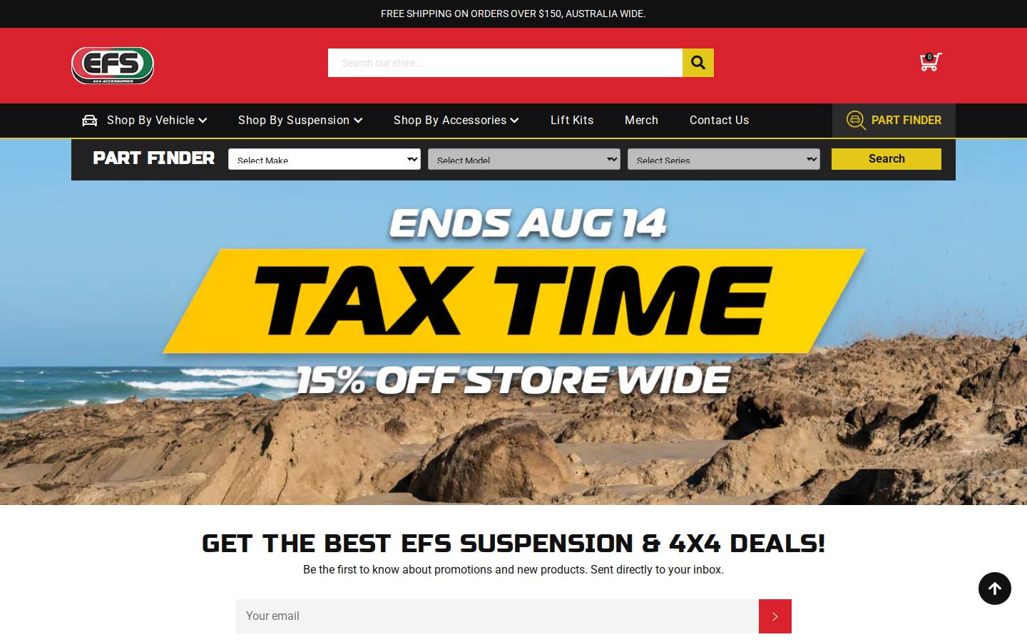 efsstore.com.au homepage screenshot