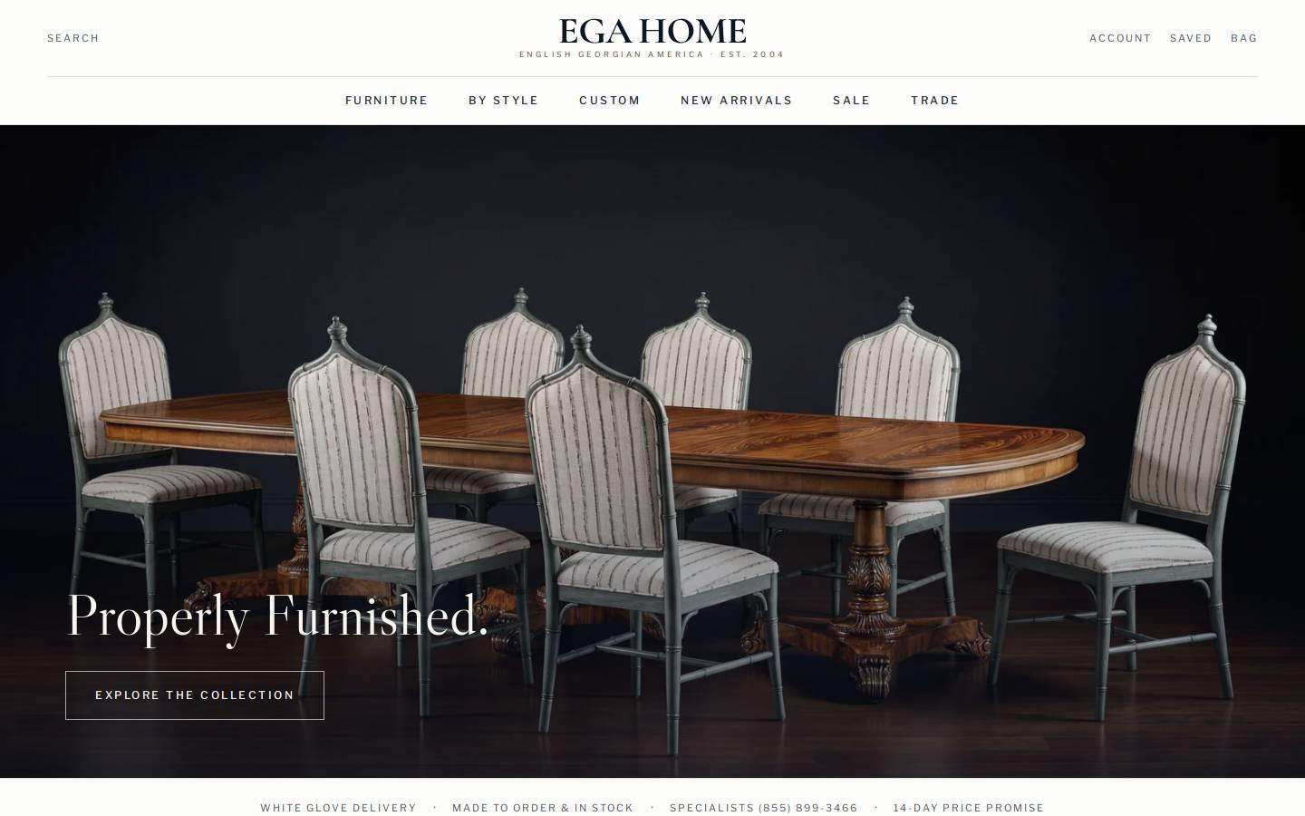 egahome.com homepage screenshot
