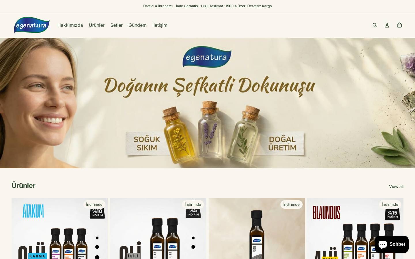 egenatura.com.tr homepage screenshot