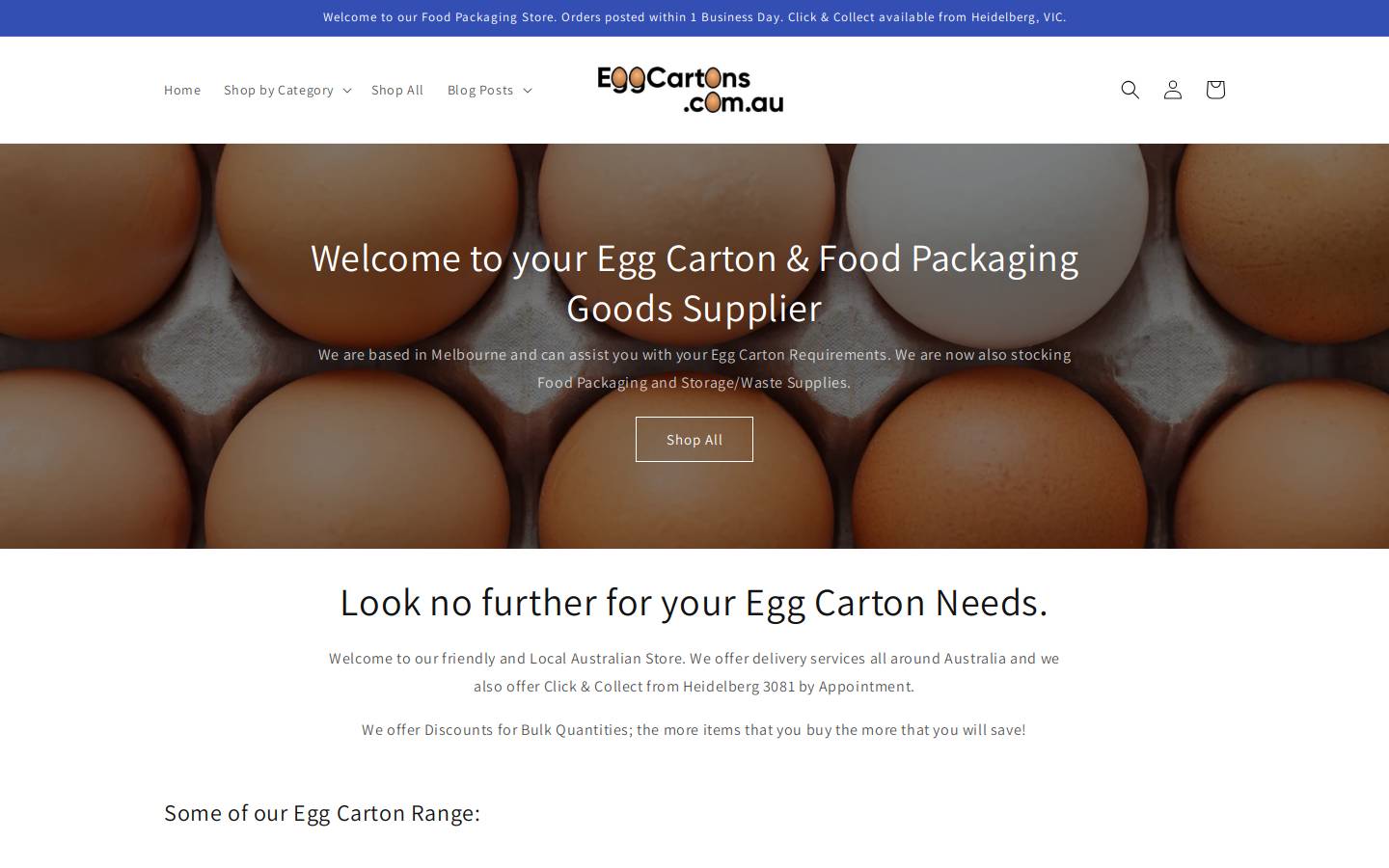 eggcartons.com.au homepage screenshot