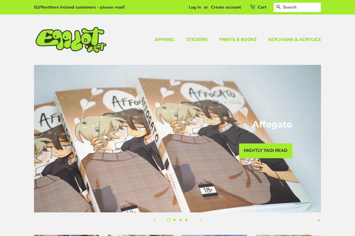 EGGDOT.NET homepage screenshot