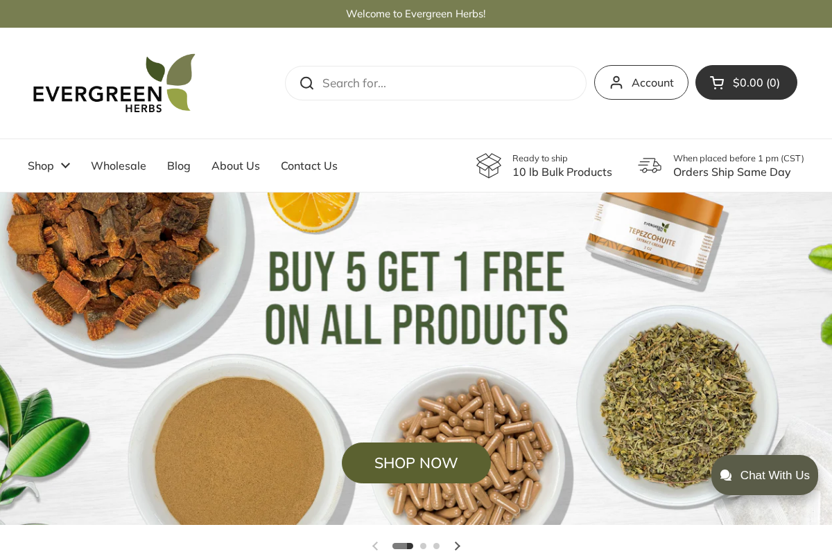 egherbs.com homepage screenshot