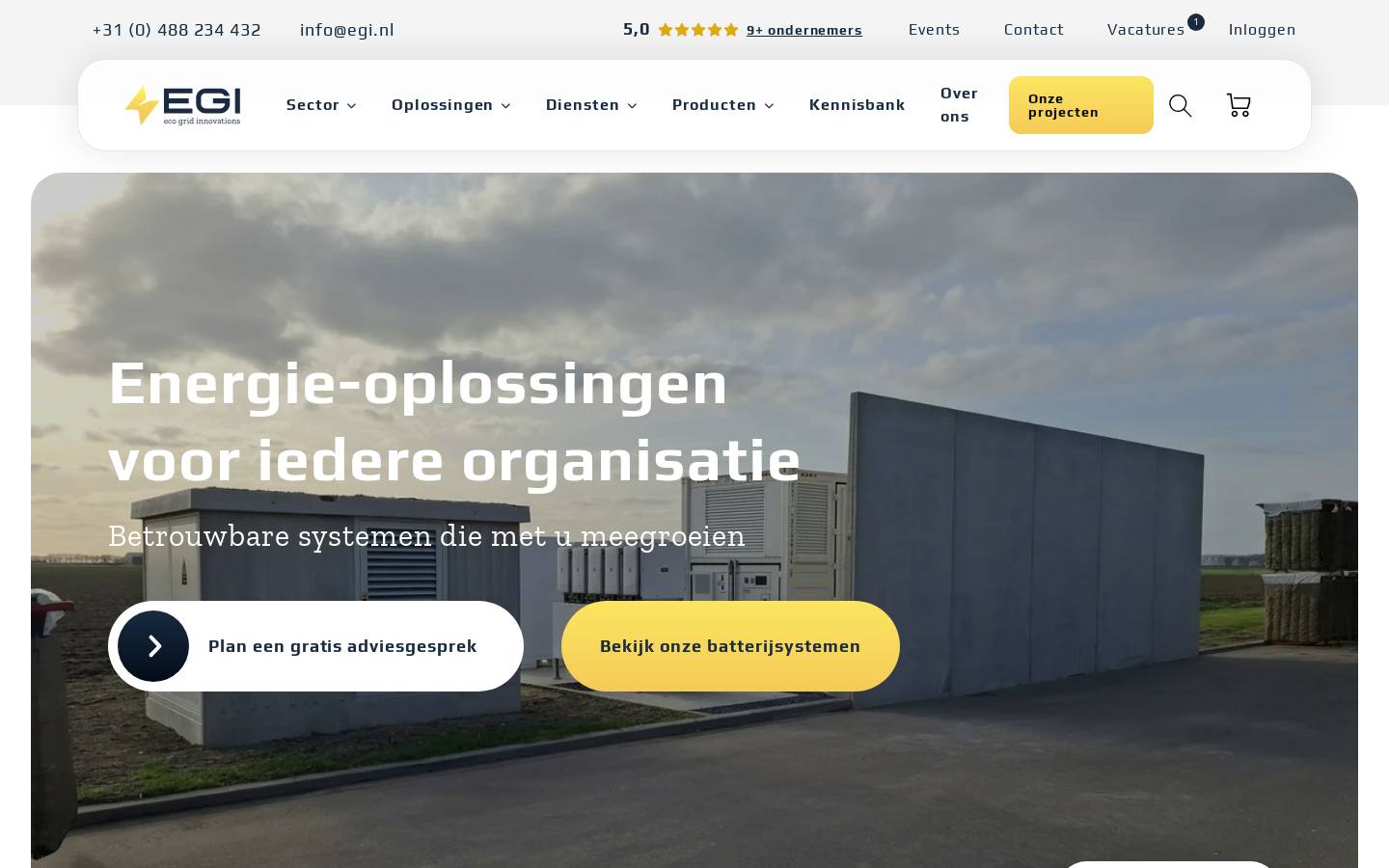 egi.nl homepage screenshot