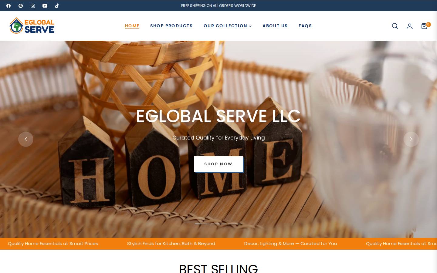 eglobalserve.com homepage screenshot